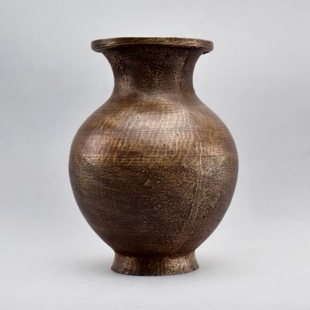 Vintage Brass Urn-Shaped Holy Water Pot