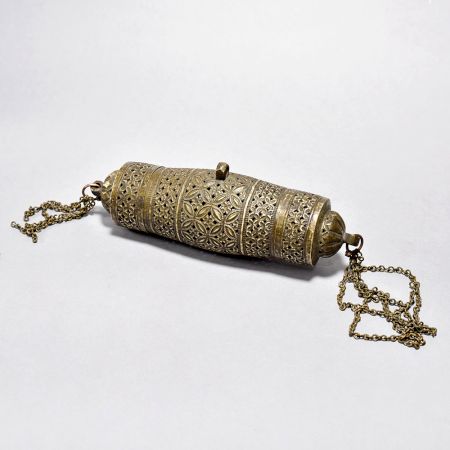 Vintage Brass 2-Lid Spice Box