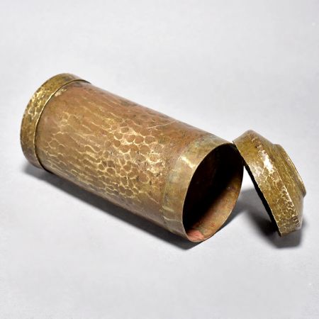 Antique Brass Tobacco and Lime Pot