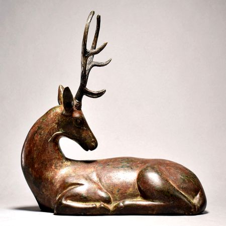 Vintage English Art Deer Figurine for Home Decor
