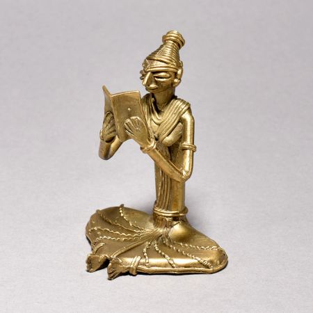 Tribal Woman Reading Book Sculpture