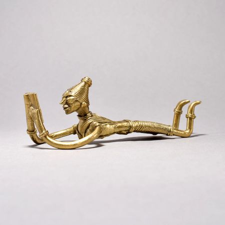 Tribal Woman Lying and Reading Figurine