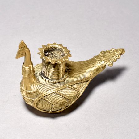 Peacock Design Candle and Incense Holder