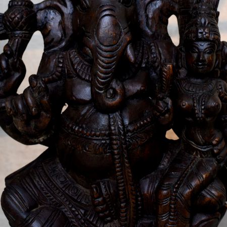 Handcrafted Wooden Lord Ganesha Idol