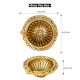 Tribal Design Round Brass Oil Lamp Diya
