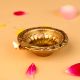 Tribal Design Round Brass Oil Lamp Diya
