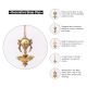Handmade Golden Brass Hanging Diya Home Temple Pooja Room With Chain