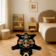 Handmade Black Rug Woolen Tufted Bear Rug
