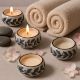 Premium Ceramic Tea Light Holder for Decoration in Set of 4