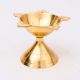 Golden Brass Flower Shaped 5 Wick Oil Lamp