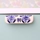 Ceramic Blue Leaf Floral Drawer Handle (Medium Size)