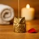 Golden Brass Owl Incense Stick Holder