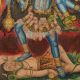 Traditional Cloth Painting of Goddess Kali in Wooden Frame
