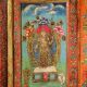 Traditional Himalayan Wooden Almirah with Buddha Artwork