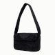 Luxury Handmade Beaded Shoulder Bag Black Geometric Pattern