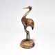 Vintage Brass Bird with Long Beak and Legs Crane in 20th Century English Art