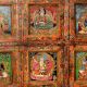 Decorative Wooden Cabinet with Handcrafted Buddha Designs