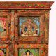 Decorative Wooden Cabinet with Handcrafted Buddha Designs