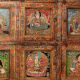 Decorative Wooden Cabinet with Handcrafted Buddha Designs