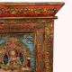 Decorative Wooden Cabinet with Handcrafted Buddha Designs
