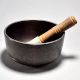 Buddha Floral Carved Tibetan Singing Om Bowl with Wooden Striker