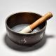 Buddha Carved Tibetan Singing Bowl with Wooden Striker