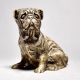 Brass Pug Dog Sitting Sculpture