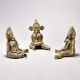 Tribal Art Lord Ganesha Figurine Set Playing Different Instruments