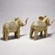 Handcrafted Elephant Figurines Dhokra Art Home Decor (Set of 2)