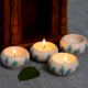 Handmade Modern Tea Light Holder Made of Ceramic in Set of 4