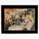 Vintage Print on Hardboard of Social Gathering Scene