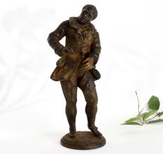 Dancing Man Metal Sculpture in Antique Finish