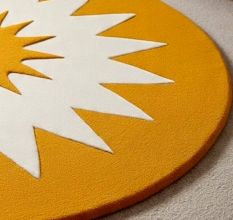 Handtufted Sunny Rayburst Play Wool Rug