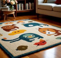 Handtufted Whimsical Animal Wool Rug