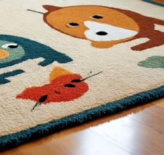 Handtufted Whimsical Animal Wool Rug