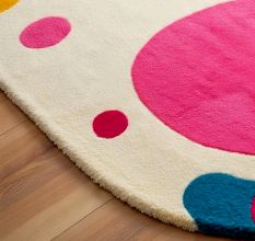 Handtufted Whimsy Jumbo Dot Wool Rug