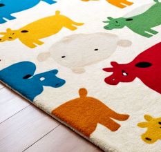 Handtufted Animal Jigsaw Play Wool Rug