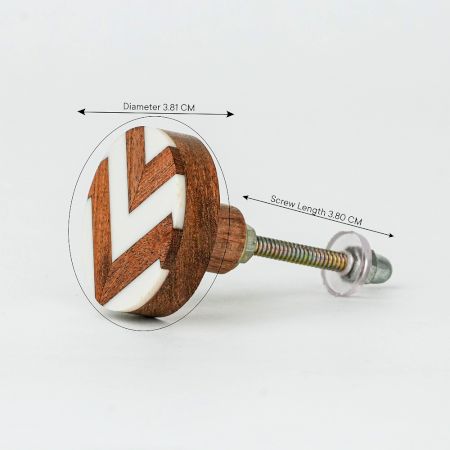 Zig Zag Wooden Cabinet Knobs