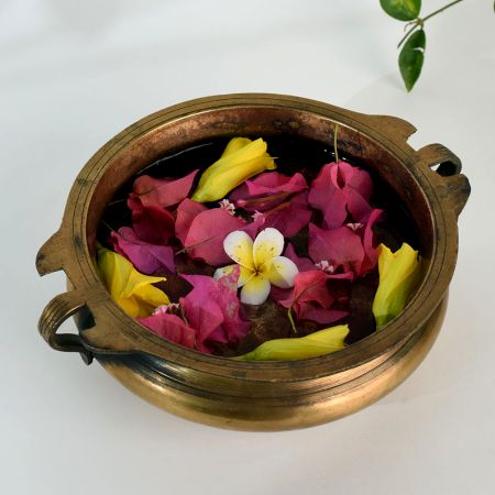 Rustic Traditional Brass Pot for Pooja