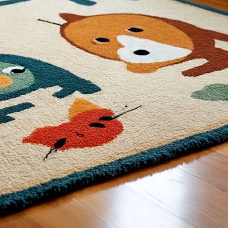 Handtufted Whimsical Animal Wool Rug