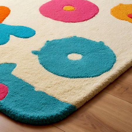Handtufted Playful Floral Candy Wool Rug