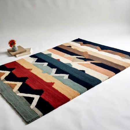 Handknotted Floral Swirl Elegance Wool Rug