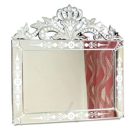 Crowned Floral Frame Mirror