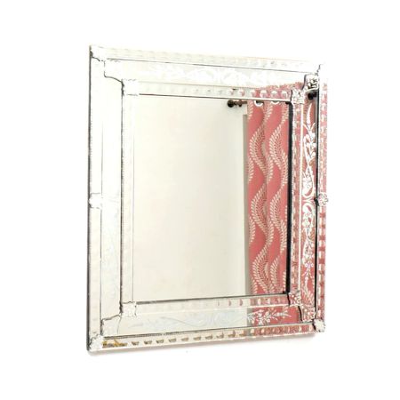 Classic Etched Rectangle Mirror