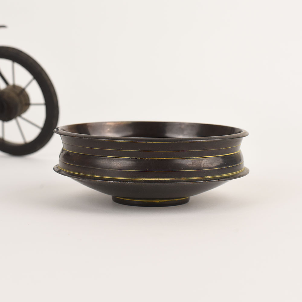 Vintage Floral Brass Urli for Home Decor