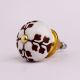 Brown Leaf Cut Flower Etched Ceramic Drawer Knob