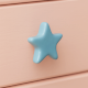 Solid Turquoise Star Ceramic Cabinet Knob