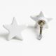 Solid White Star Ceramic Cabinet Knob