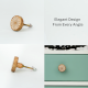 Handmade White and Brown Wooden Round Furniture Knobs