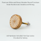 Handmade White and Brown Wooden Round Furniture Knobs